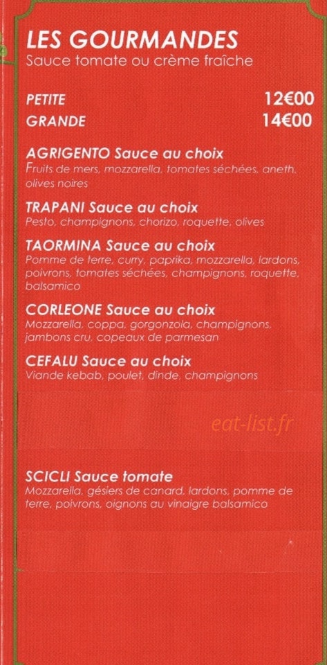 Tonino Pizza — carte page 4