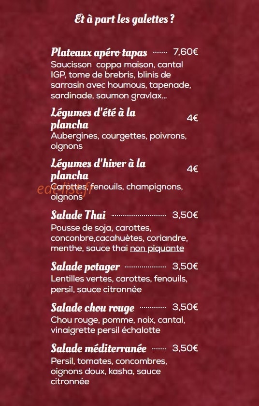 Tonnerre de crêpes — carte page 2