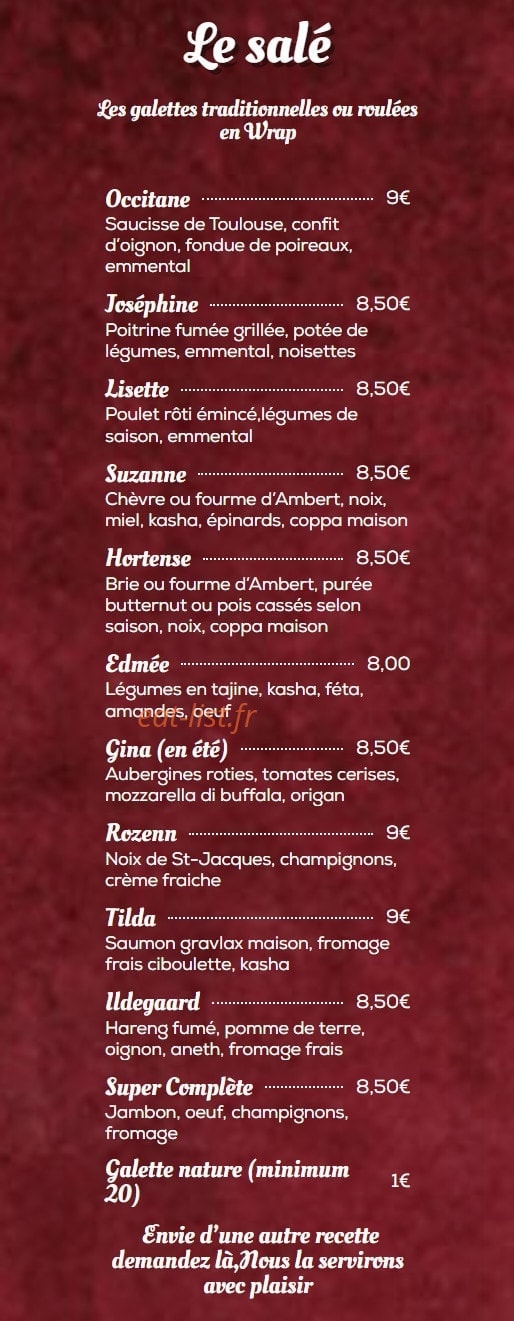 Tonnerre de crêpes — carte page 1