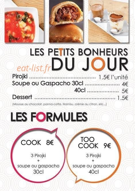 Too Cook — carte page 2