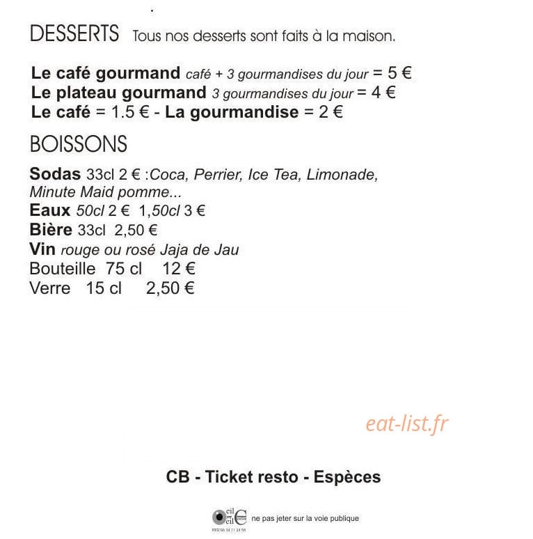 Torcatis Cuisine Urbaine — carte page 3