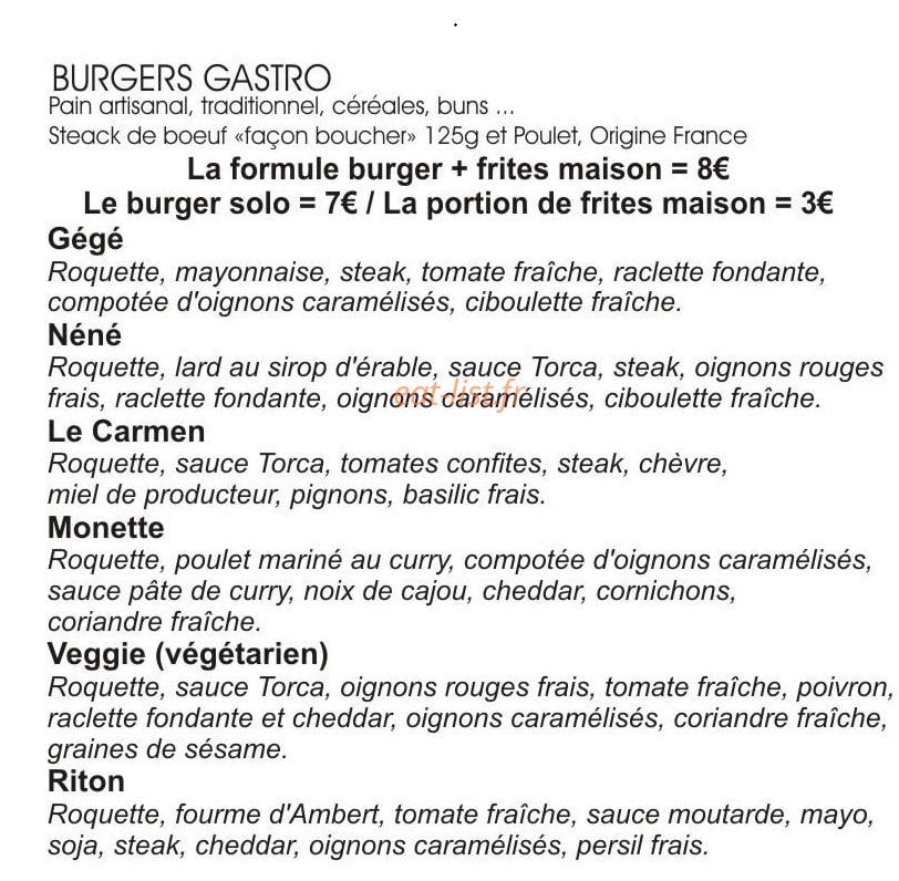Torcatis Cuisine Urbaine — carte page 2