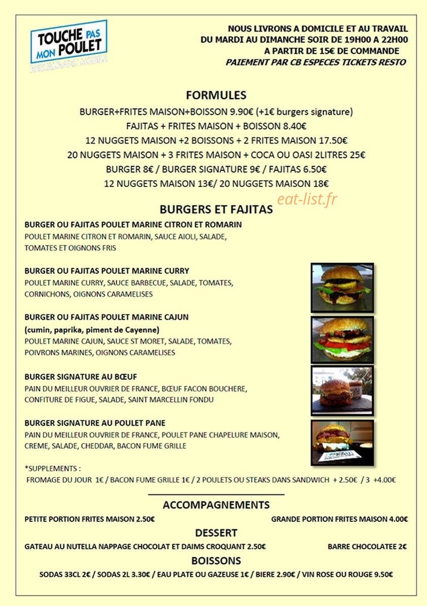 Touche pas mon poulet — carte page 1