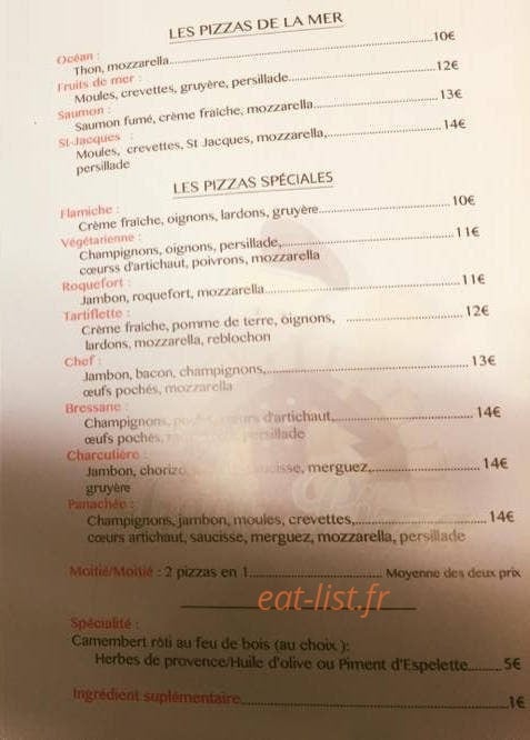 Tradi pizza — carte page 2