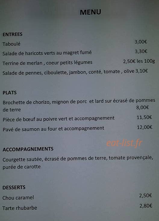 Traiteur de saveurs — carte page 3