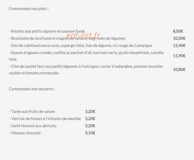 Traiteur de saveurs — carte page 2