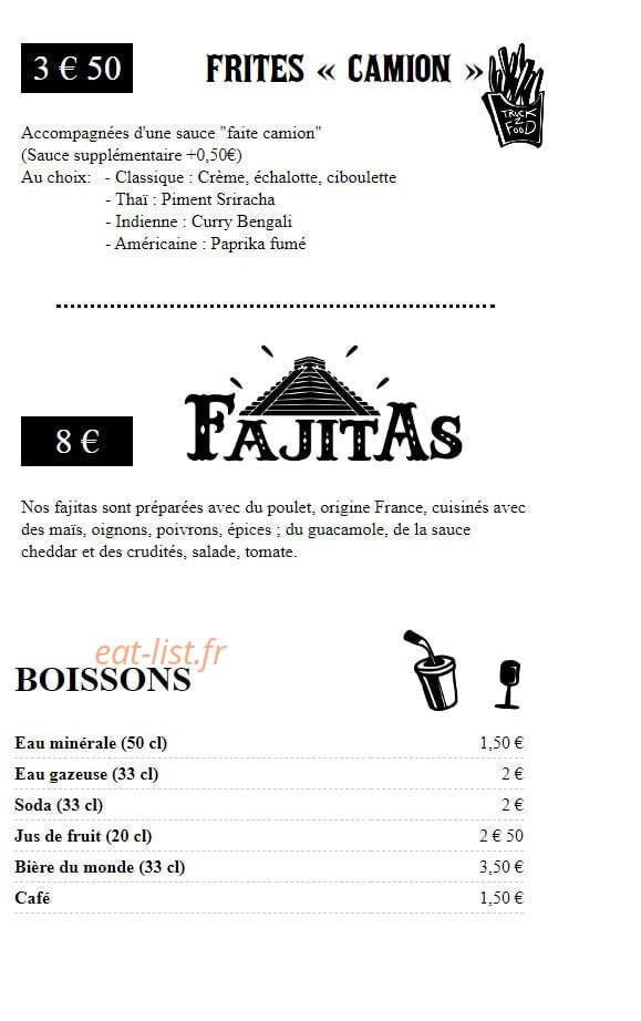 Truck 2 food — carte page 3