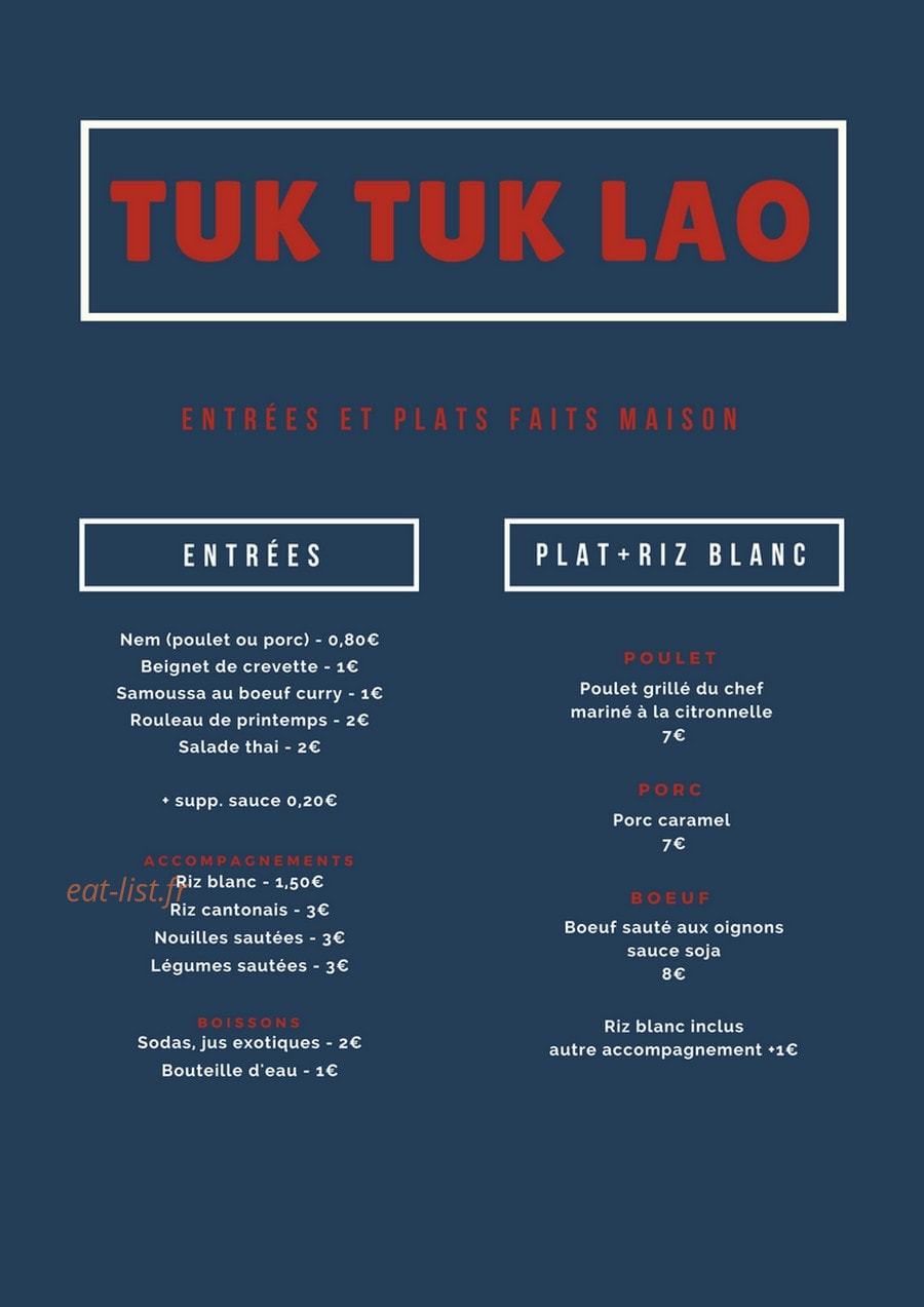 Tuk Tuk Lao — carte page 1