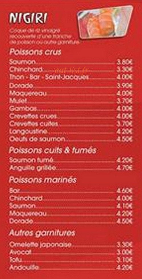 Ty Sushi — carte page 2