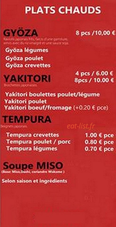 Ty Sushi — carte page 7