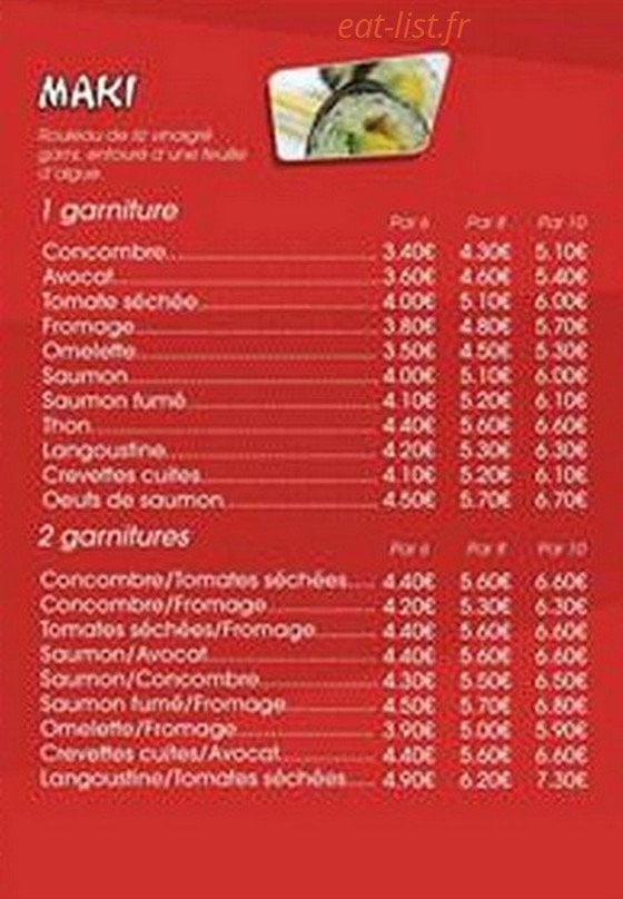 Ty Sushi — carte page 3