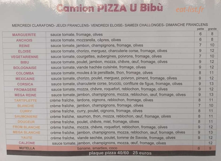 U Bibù — carte page 1