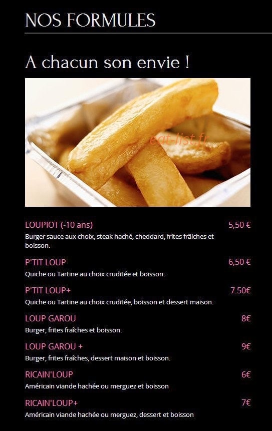 Une faim de loup — carte page 1