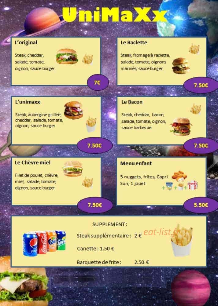 Uni Maxx — carte page 1