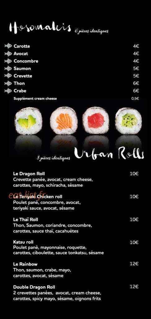 Urban Sushi Truck — carte page 2