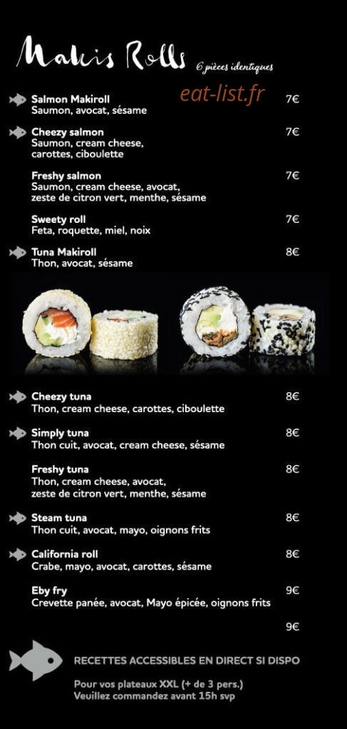 Urban Sushi Truck — carte page 3