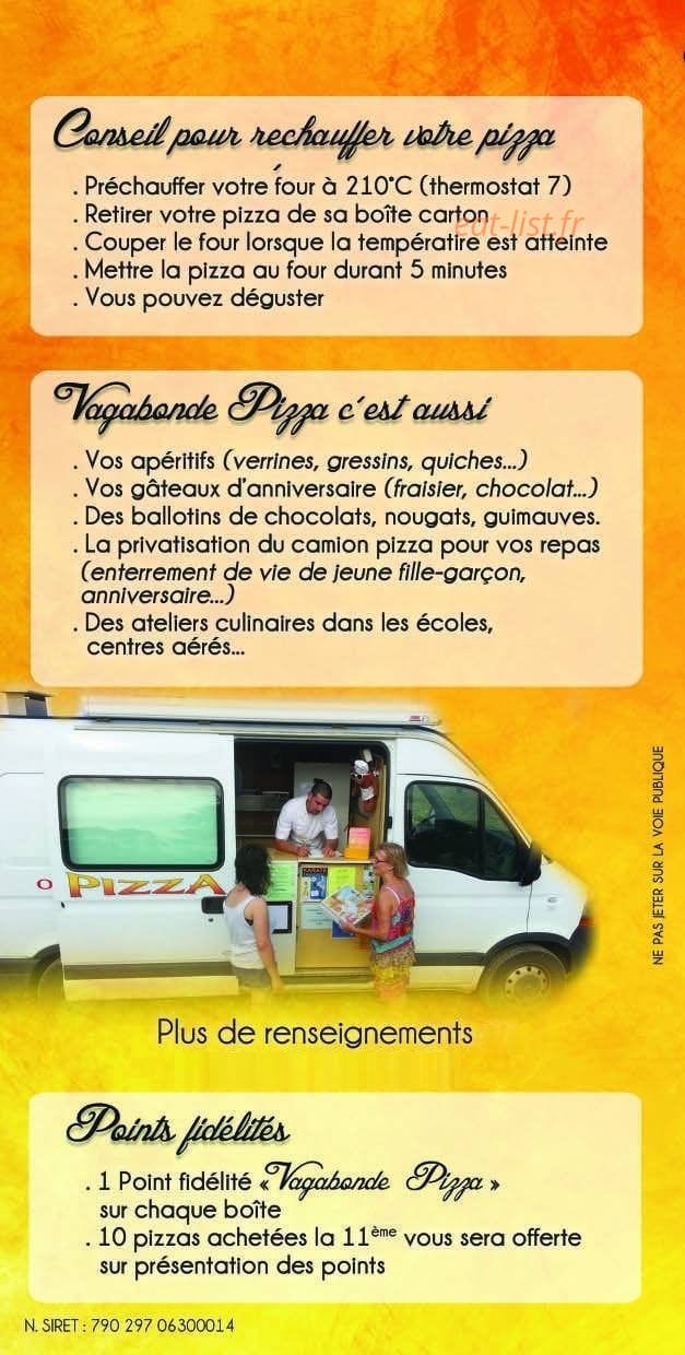 Vagabonde Pizza — carte page 3