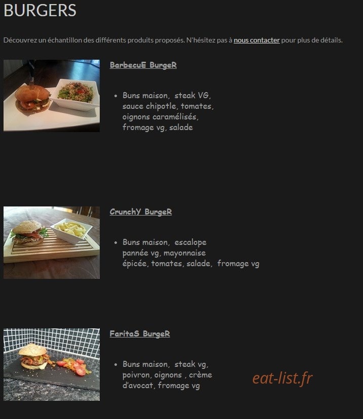 Végalicious — carte page 2