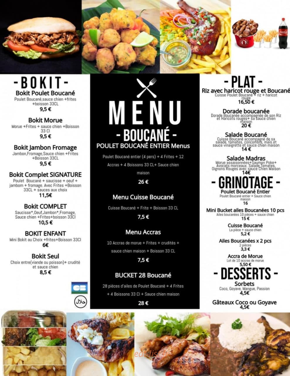 Vegas Lunch — carte page 1