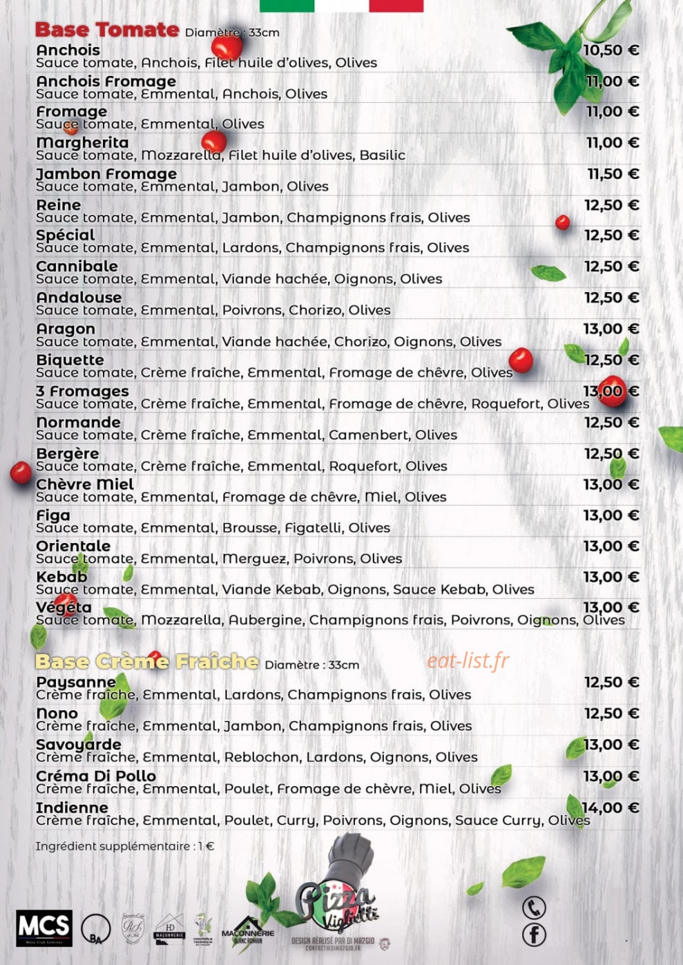 Viglietti pizza — carte page 1