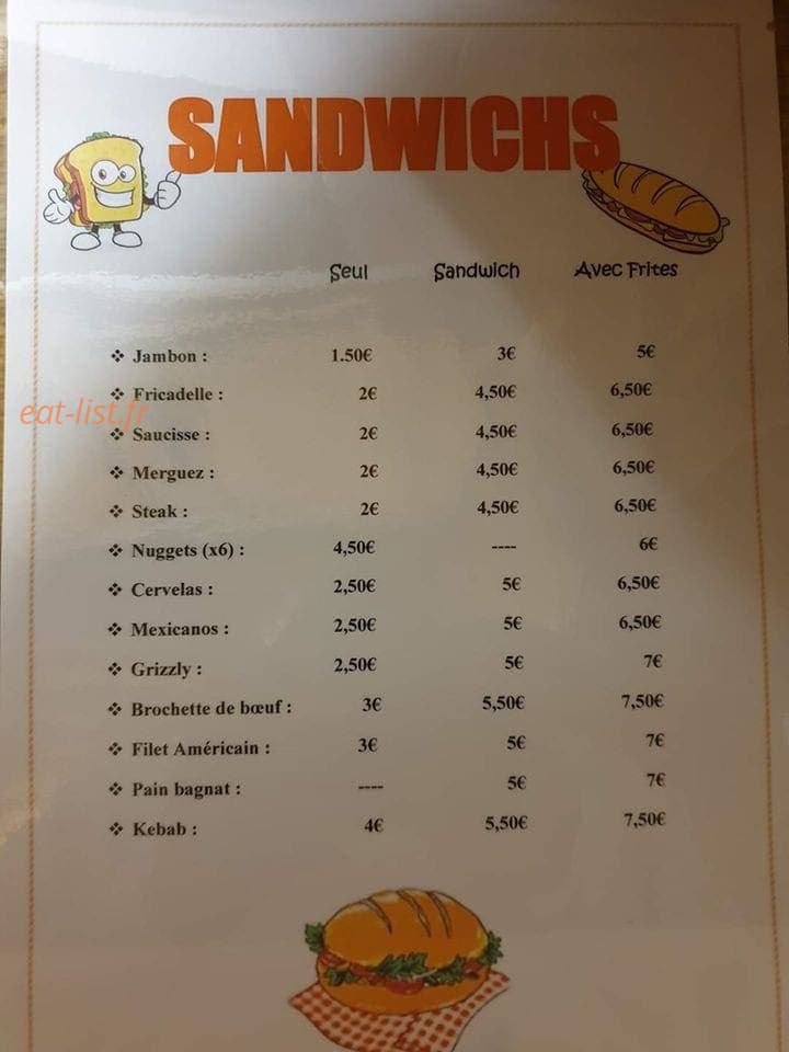 Vinc's frites — carte page 2