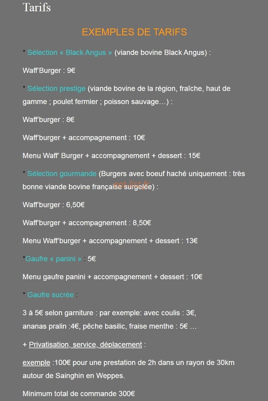 Waffle Street — carte page 4