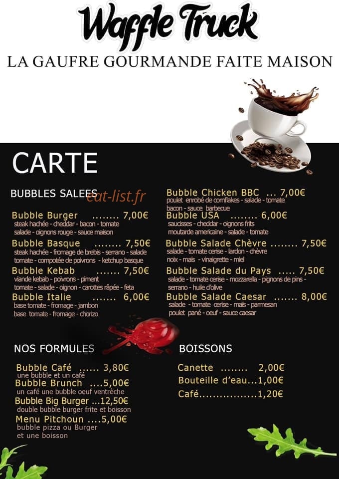 Waffle Truck — carte page 1