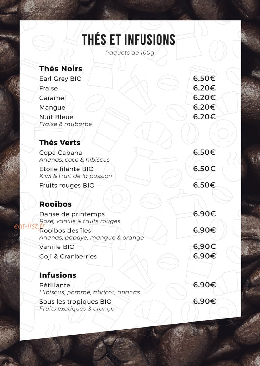 Wellca Coffee — carte page 3