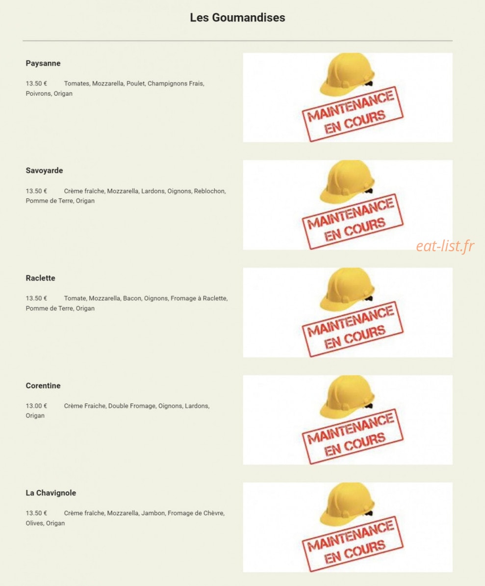 Wolfy Pizza — carte page 3