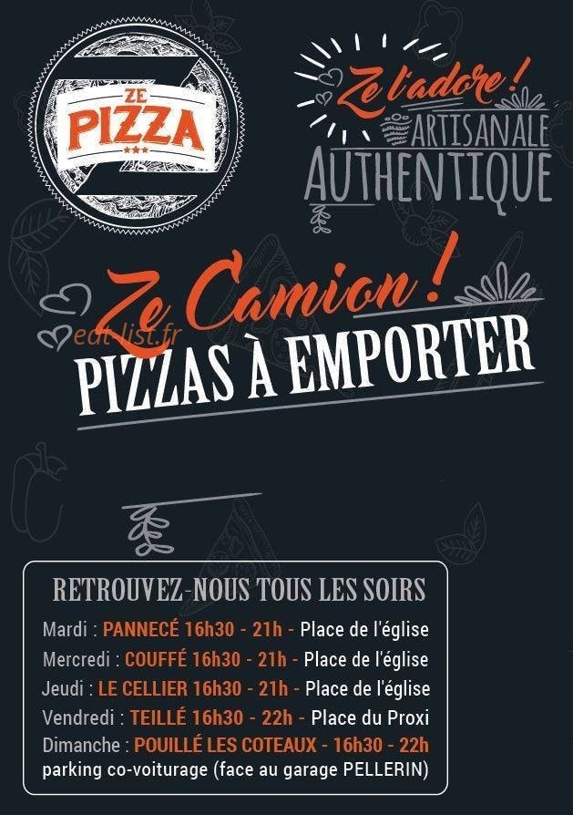 Ze pizza — carte page 1