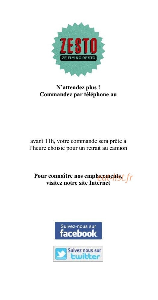 Zesto Food — carte page 6