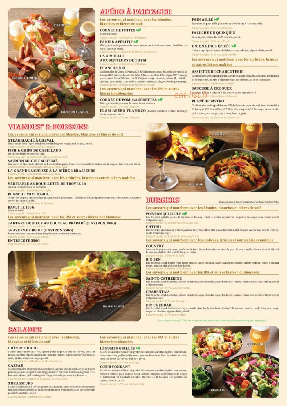 Les 3 Brasseurs — carte page 2