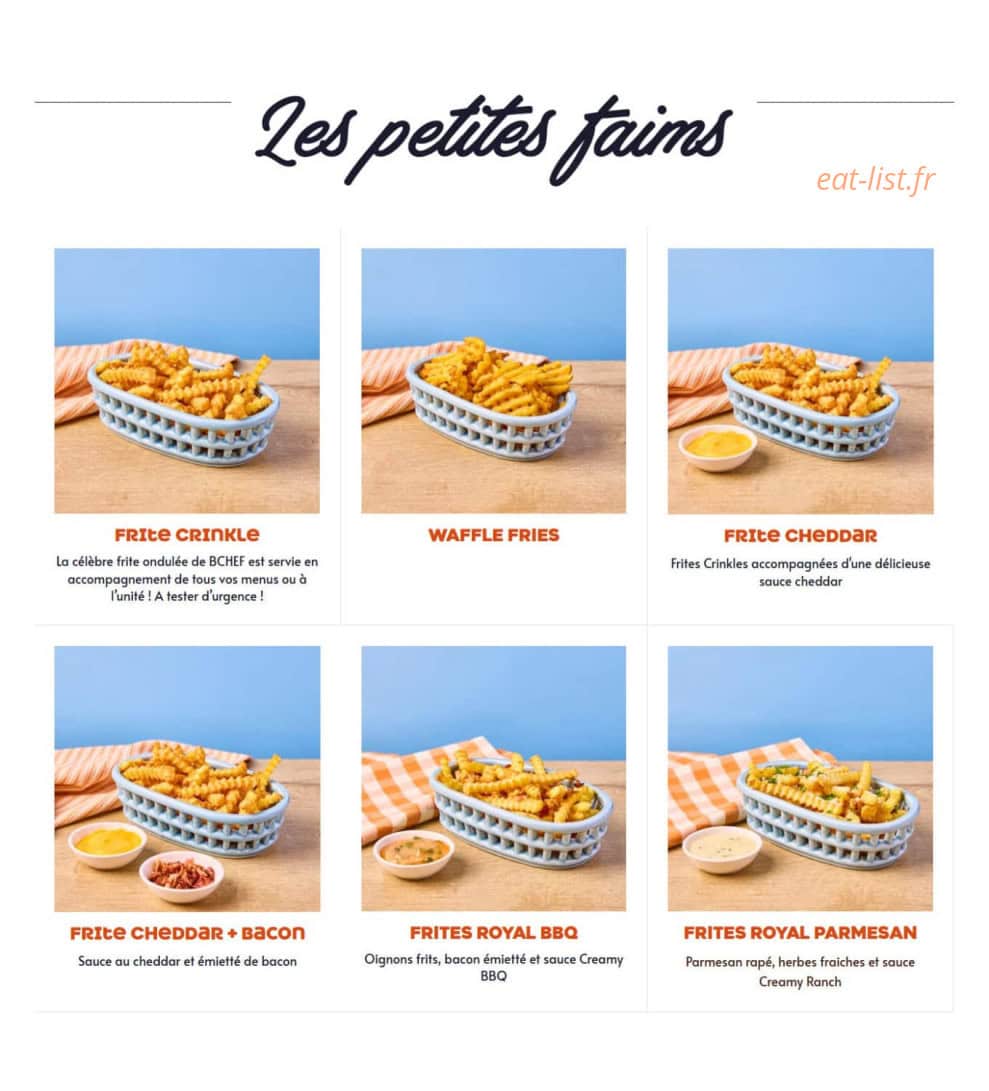 B Chef — carte page 3