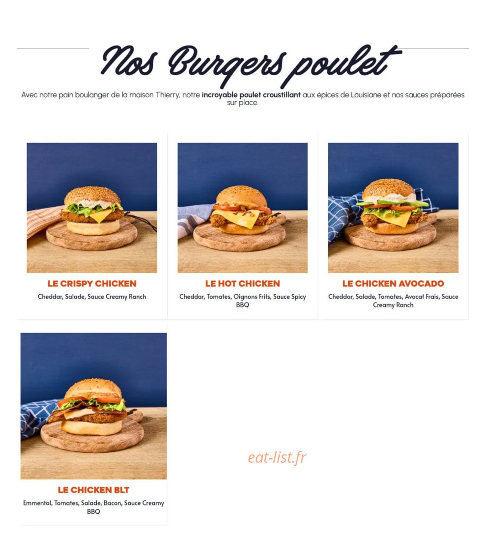 B Chef — carte page 2