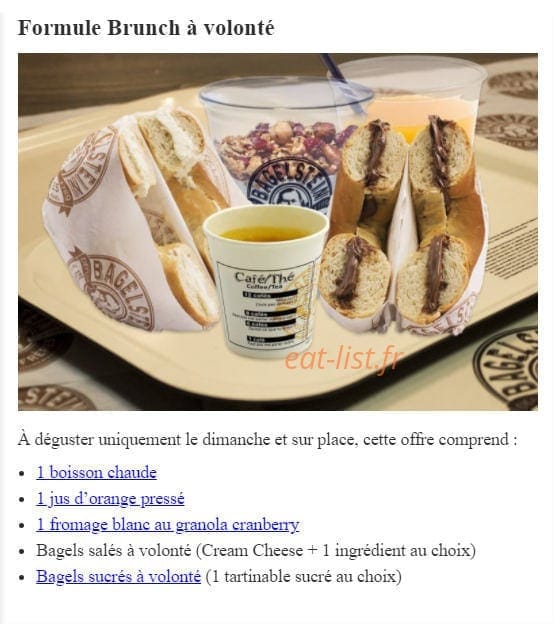 Bagelstein — carte page 39