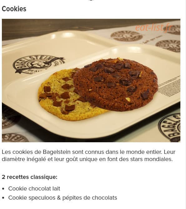 Bagelstein — carte page 23