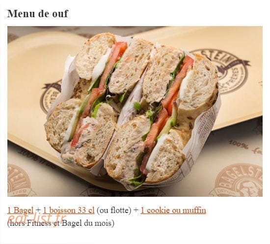 Bagelstein — carte page 42