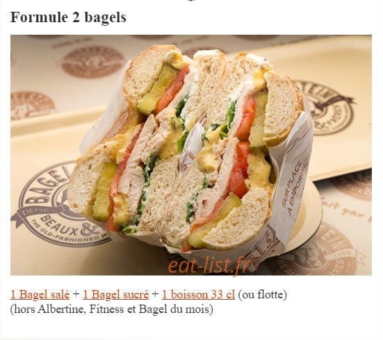 Bagelstein — carte page 41