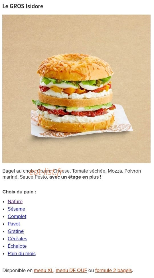 Bagelstein — carte page 4