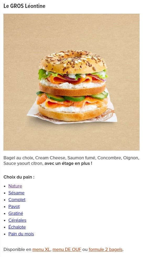 Bagelstein — carte page 10