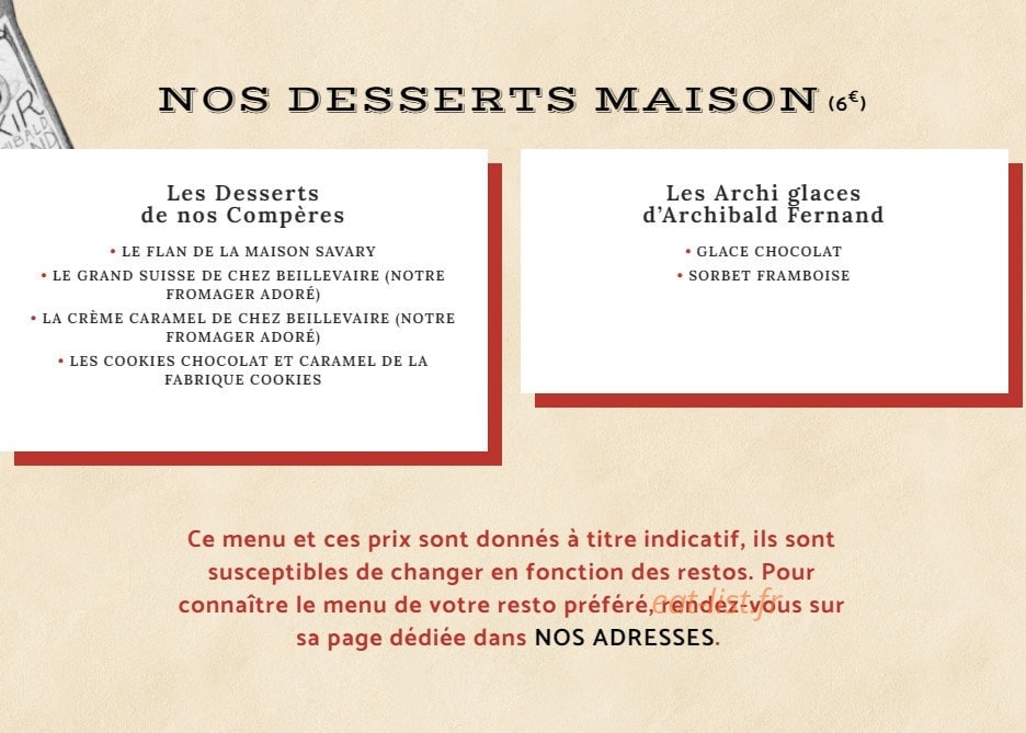Big Fernand — carte page 5