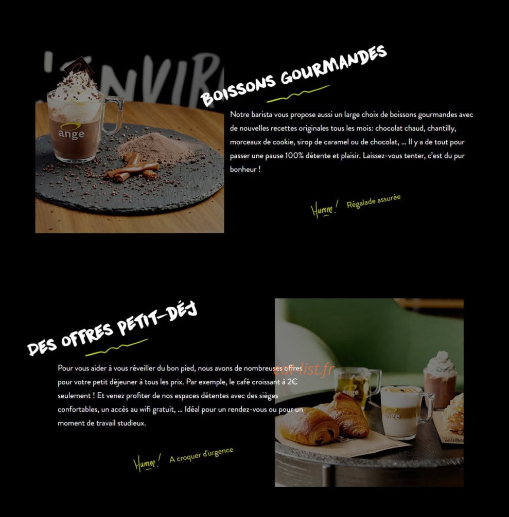 Ange boulangerie — carte page 22