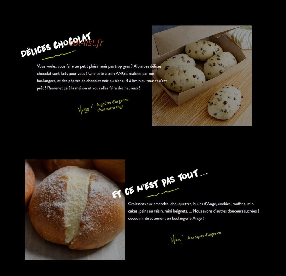 Ange boulangerie — carte page 9