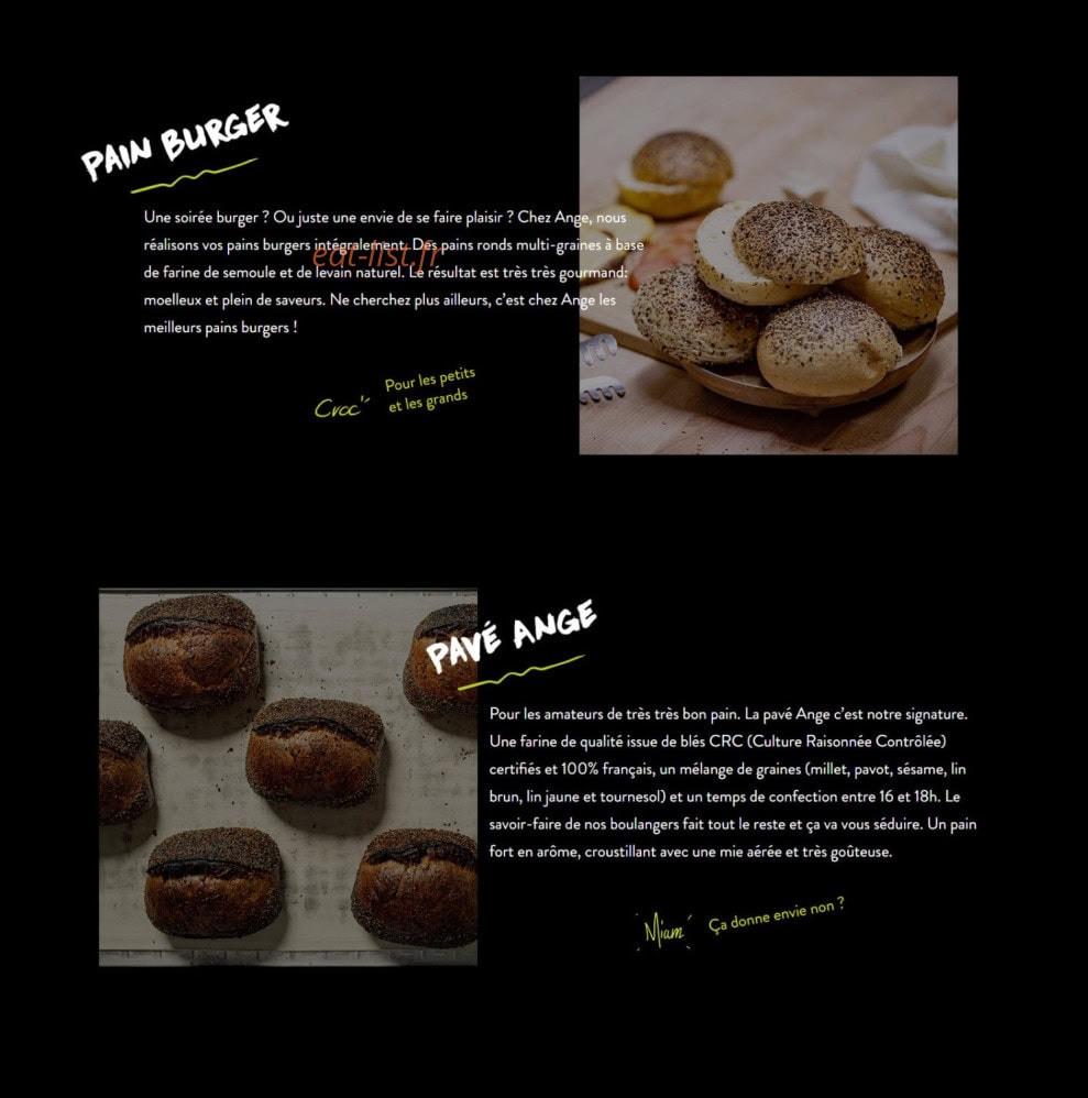 Ange boulangerie — carte page 6