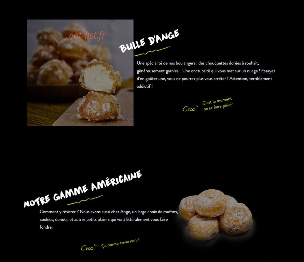 Ange boulangerie — carte page 24