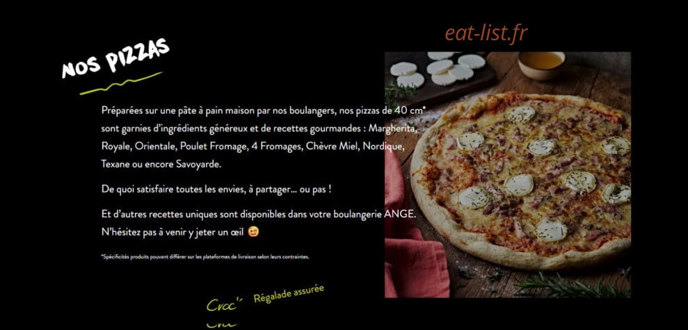 Ange boulangerie — carte page 18
