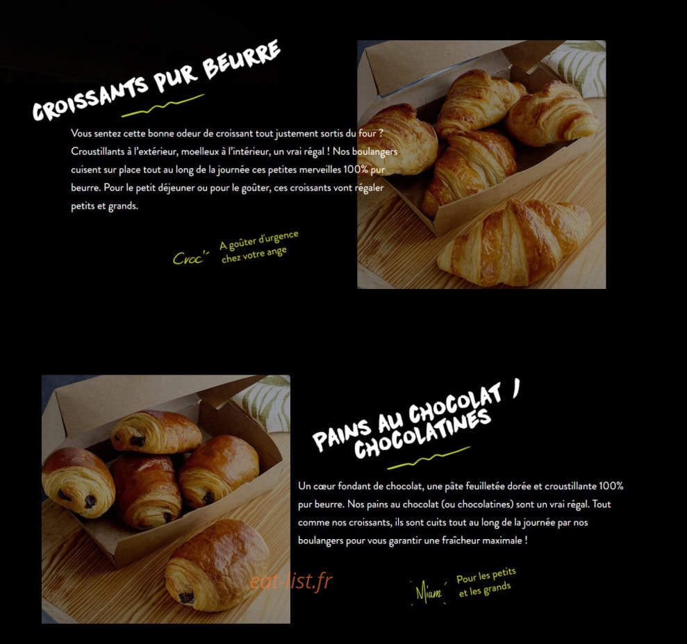 Ange boulangerie — carte page 7