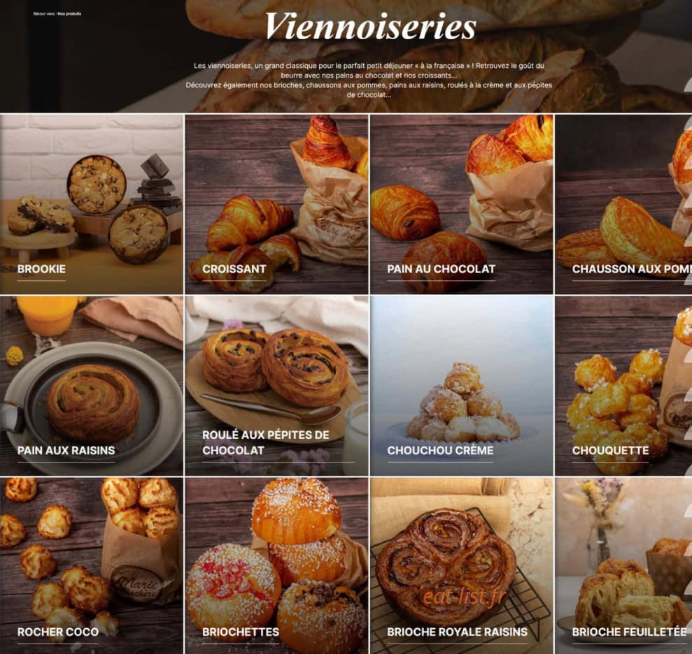 Boulangerie Marie Blachère — carte page 2