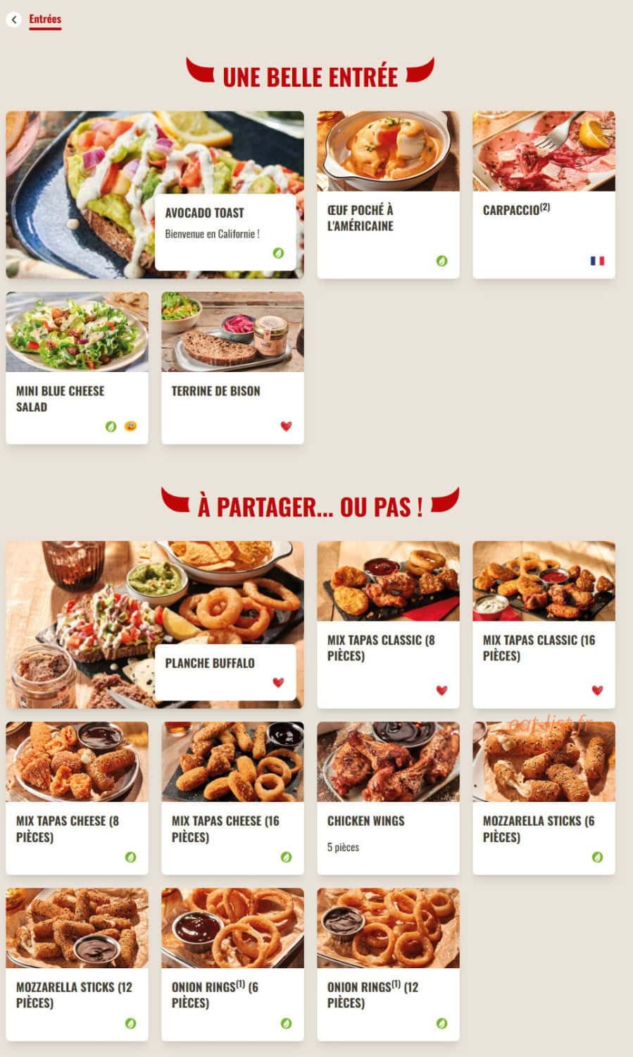 Buffalo Grill — carte page 3