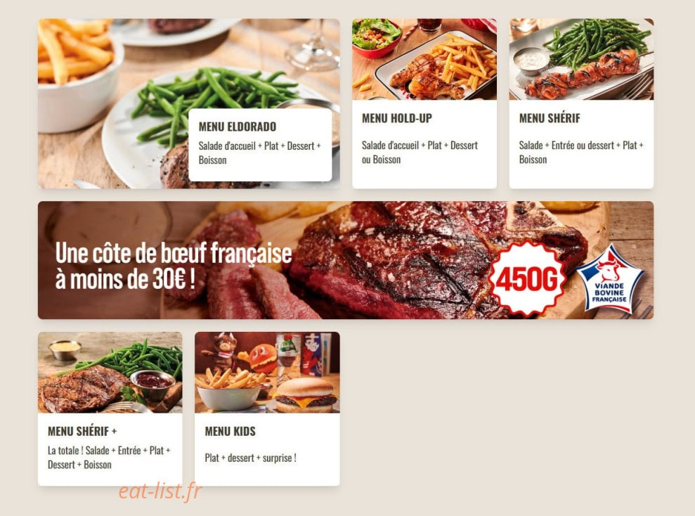 Buffalo Grill — carte page 2